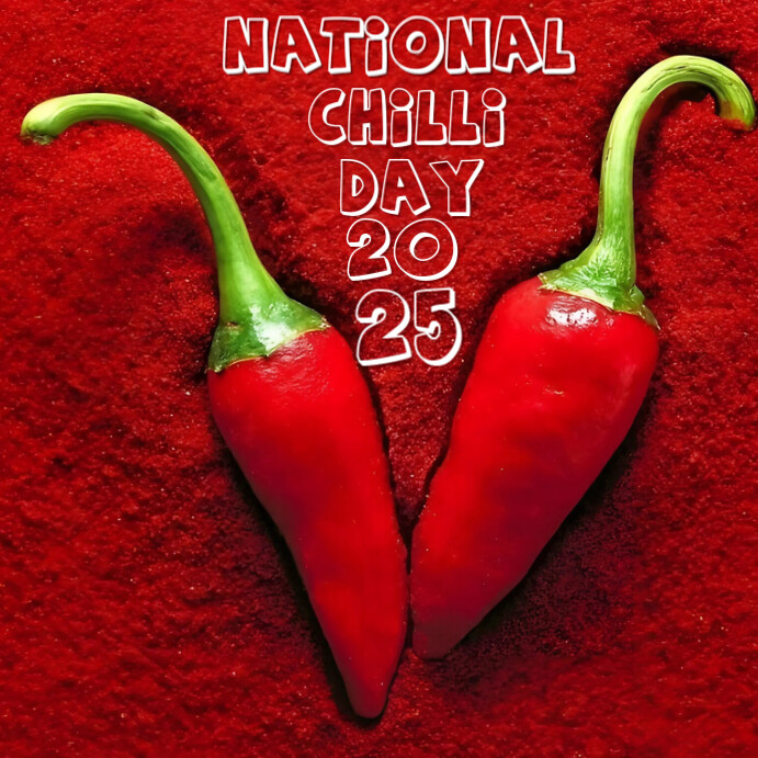 Maximalist National Chilli Day Instagram Post template