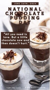 national chocolate pudding day Template | PosterMyWall