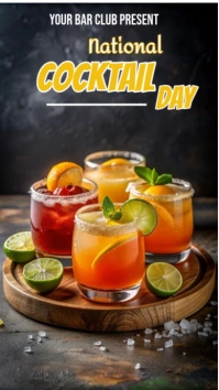 Maximalist National Cocktail Day  Instagram Story template