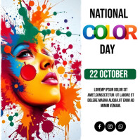 Maximalist National Color Day  Instagram Post Instagram-opslag template