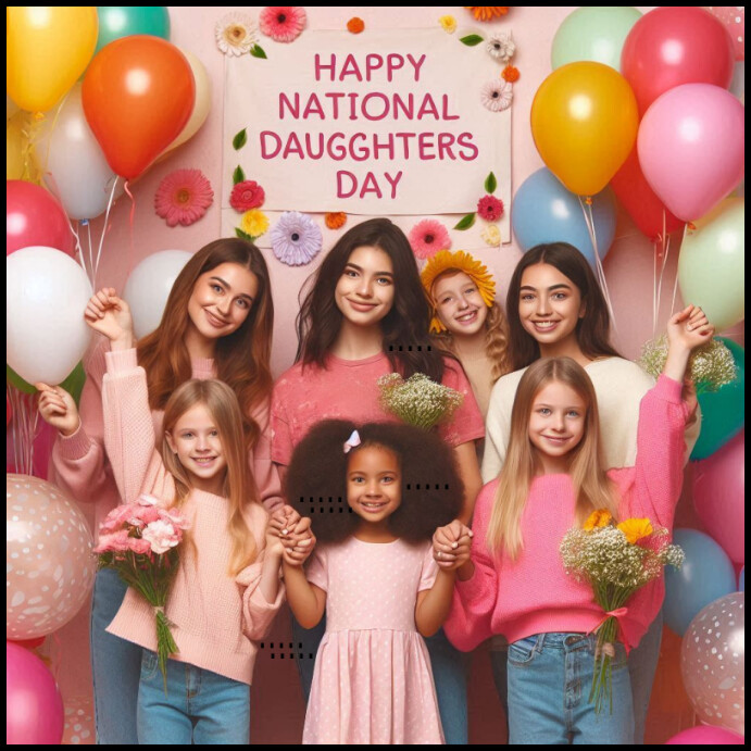Maximalist National Daughters Day Instagram P template