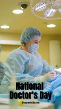 Maximalist National Doctors Day 2025 Instagram Reel template