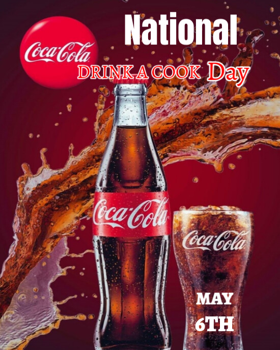 Maximalist National Drink A Coke Day  Instagram Portrait template