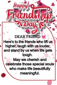 Maximalist National Friendship Day Poster Плакат template