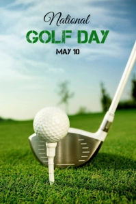 Maximalist National Golf Day Pinterest Graphic Pinterest-Grafik template