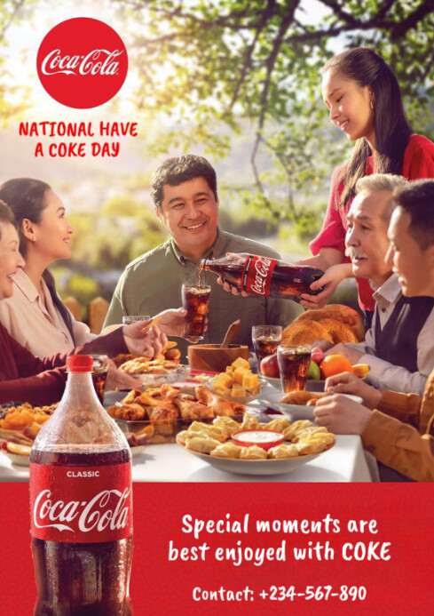 Maximalist National Have A Coke Day A4 template