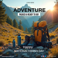 Maximalist National Hiking Day  Instagram Post template