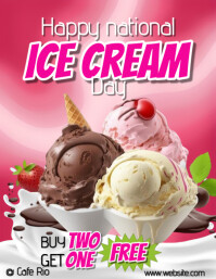 Maximalist National Ice Cream Day Flyer (us Letter) template