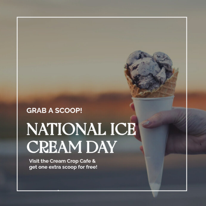 Maximalist National Ice Cream Day  Instagram Post template