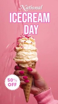 Maximalist National Ice Cream Day Instagram Reel template