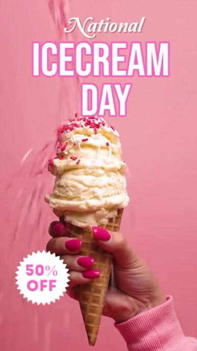 Maximalist National Ice Cream Day Instagram Reel template