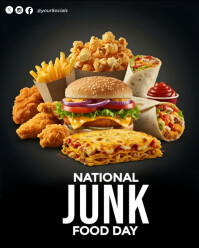 Maximalist National Junk Food Day Instagram Portrait template