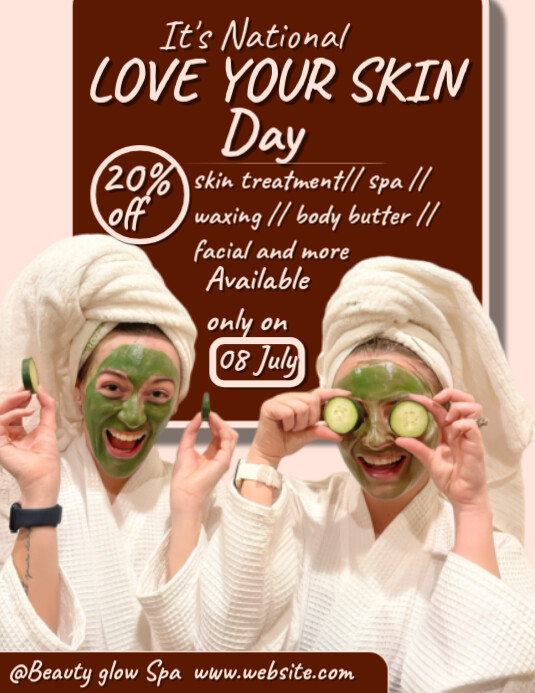 Maximalist National Love Your Skin Day Flyer (us Letter) template