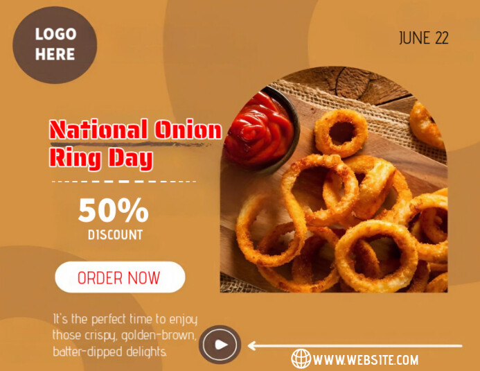 Maximalist National Onion Ring Day Flyer (us Letter) template
