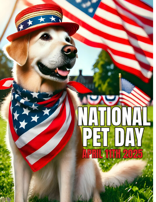 Maximalist National Pet Day Flyer (us Letter) template