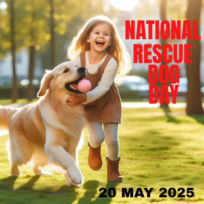 Maximalist National Rescue Dog Day Instagram Post Template | PosterMyWall