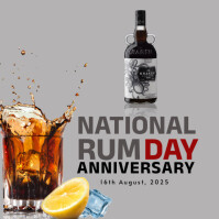 Maximalist National Rum Day Instagram Post template