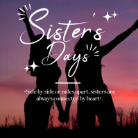 Maximalist National Sister's Day Template Design  Instagram Post
