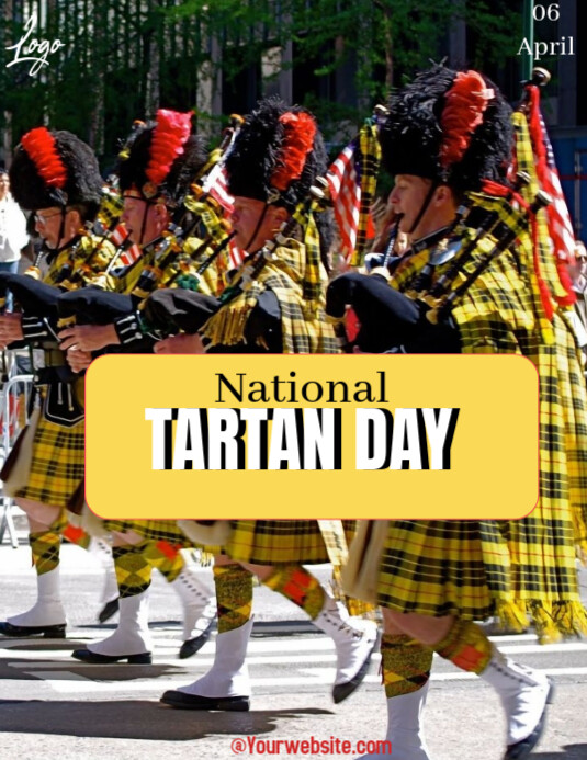 Maximalist National Tartan Day Online Design Flyer/template  Flyer (us Letter)