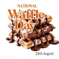 Maximalist National Waffle Day  Instagram Post Instagram-bericht template