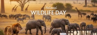 Maximalist National Wildlife Day Facebook Cover Photo template