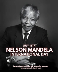 Maximalist Nelson Mandela International Day Instagram Portrait template