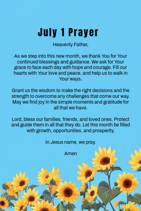 Maximalist New Month Prayer Pinterest Graphic template