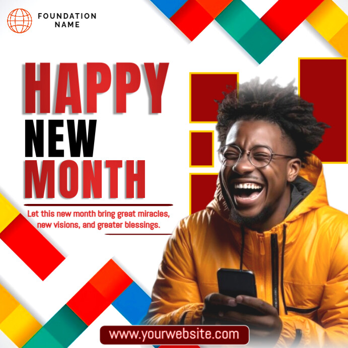 Maximalist New Month Square (1:1) template