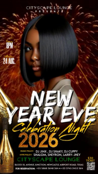 Maximalist New Year 2026 Eve Celebration – Party Video Flyer/poster Template Digital Display (9:16)