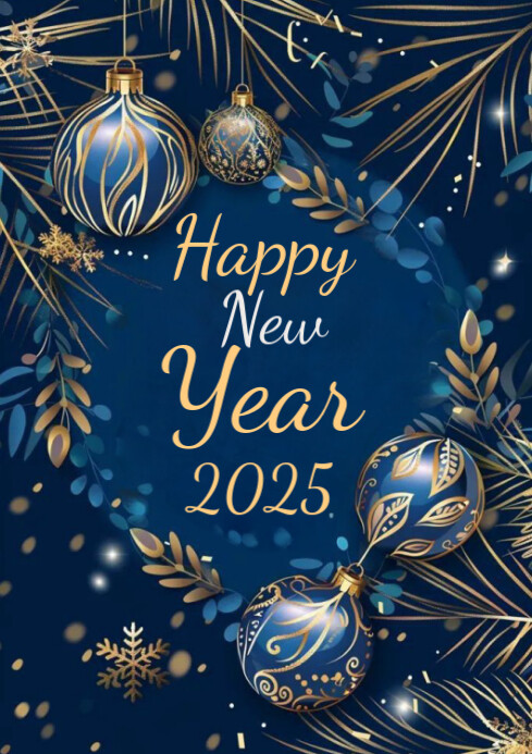 Maximalist New Year A4 Template | PosterMyWall