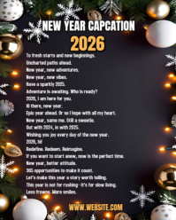 Maximalist New Year Caption Flyer Template  Instagram Portrait