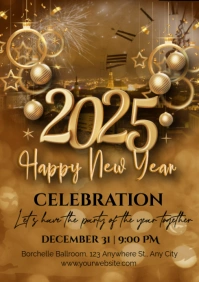 Maximalist New Year Celebration A1 template