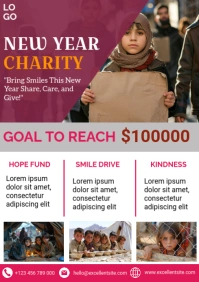 Maximalist New Year Charity A4 template