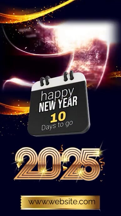 Maximalist New Year Countdown Digital Display Digital Display (9:16) template