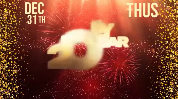 Maximalist New Year Countdown Template Publication Digital Display (16:9)