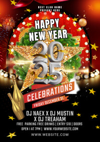 Maximalist New Year Eve Flyer A2 template