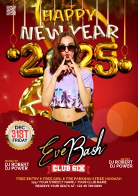 Maximalist New Year Flyer 2025 A1 template