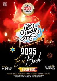 Maximalist New Year Flyer 2025 A2 template