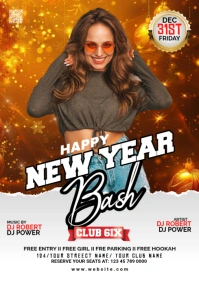 Maximalist New Year Flyer A1 template