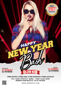 Maximalist New Year Flyer A2 template