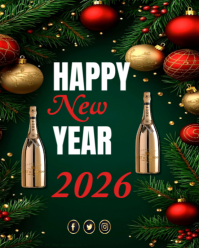 Maximalist New Year Flyer  Instagram Portrait template