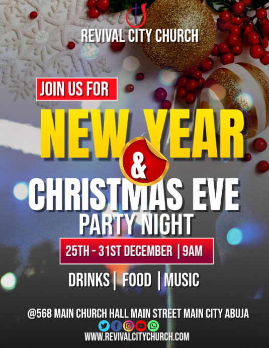 Maximalist New Year Party Flyer (us Letter) Template | PosterMyWall