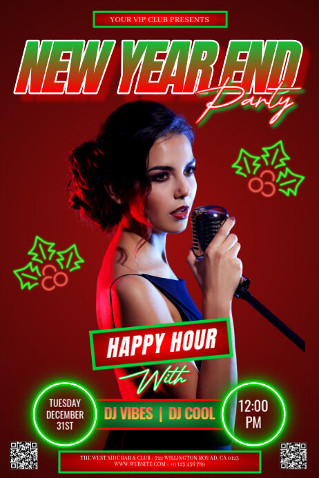 Maximalist New Year Party Poster Template | PosterMyWall