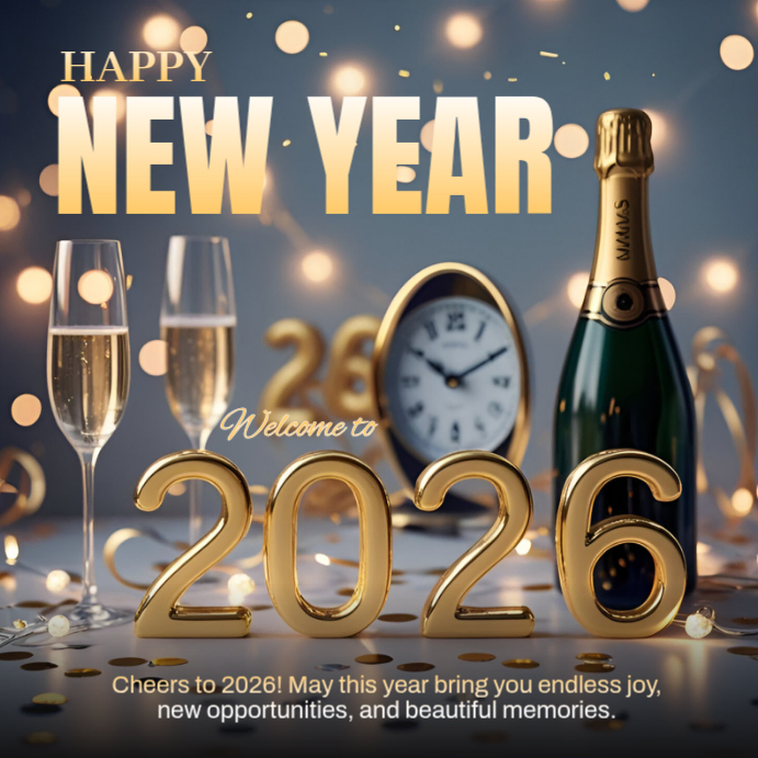 Plantilla de Maximalist New Year Wishes Instagram Post | PosterMyWall