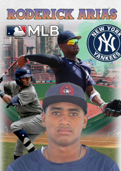 Roderick Poster Copy of Maximalist New York Yankees Roderick Arias Ml | PosterMyWall
