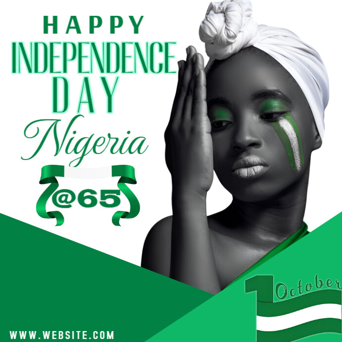 Maximalist Nigerian Independence Day Oct 1 Instagram Post template