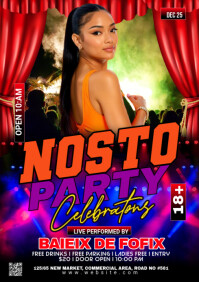Negro Nosto Party Celebration A1 Template