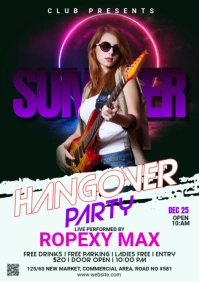 Maximalist Night Club Flyer A5 template