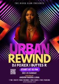 Maximalist Night Club Flyer A6 template
