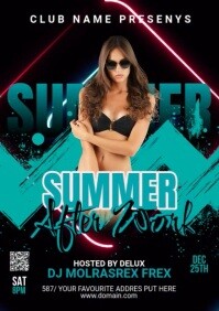 Czarny Summer After Work Party A2 Template